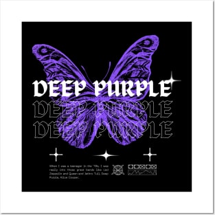 Deep Purple // Butterfly Posters and Art